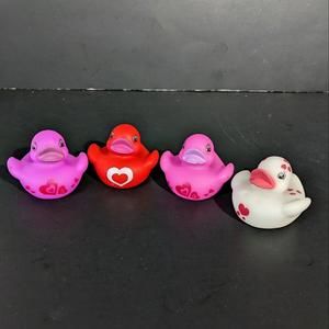 Rubber Love Ducks Hearts Valentines Pink Purple Red White Duck Ducky